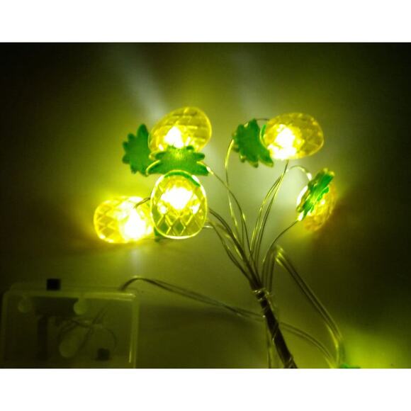Pineapple LED String Lights 10 count Battery Power DIY Wreath, Crafts, Party - Picture 1 of 3
